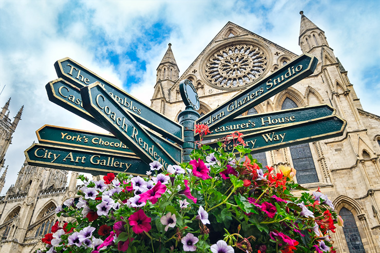 Signpost in York